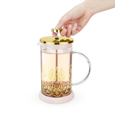 34 Ounce French Press Pot, Riley Casablanca Glass - Pinky Up