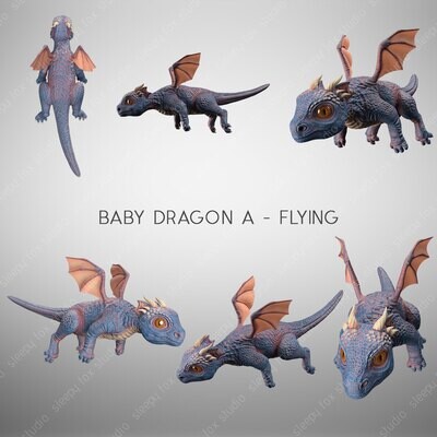 baby dragon flying bundle A
