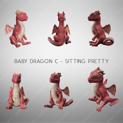 baby dragon sitting pretty C