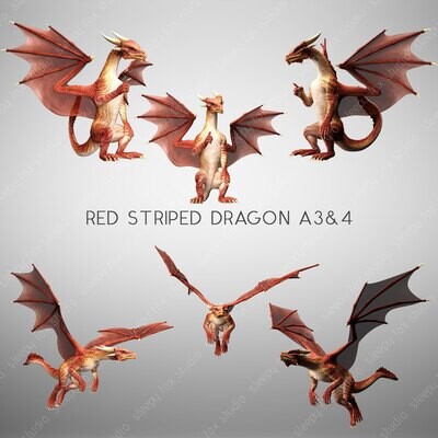 red striped dragon A3&4