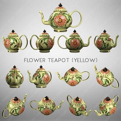flower teapot (yellow)