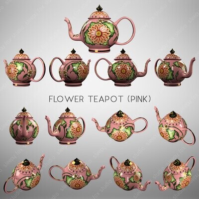 flower teapot (pink)