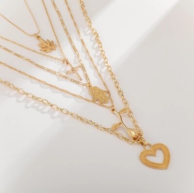 Multi Layered Charm Necklace (Vol. 1)