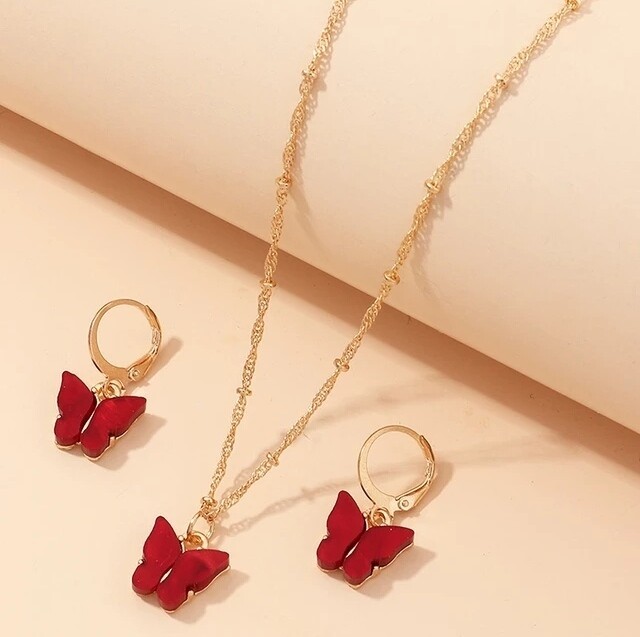 Butterfly Thin Chain Necklace Pendant