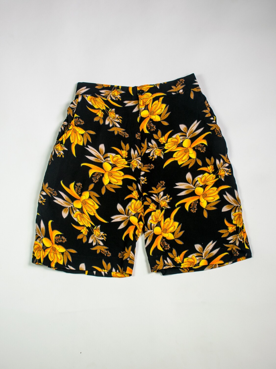 yellow floral shorts