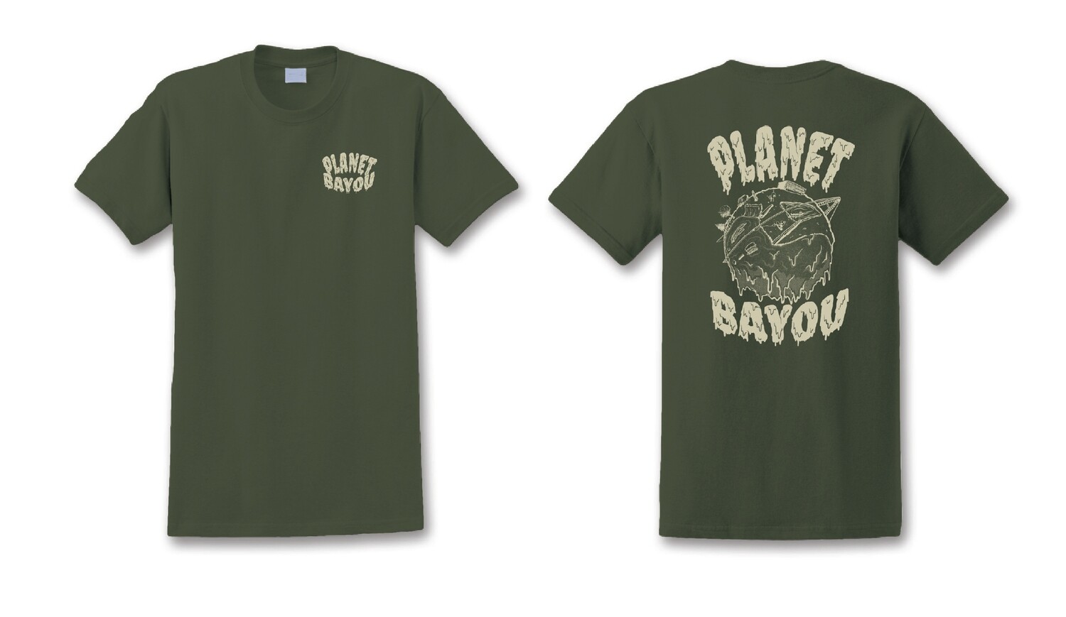 Planet Bayou T-shirt, Bayou Green