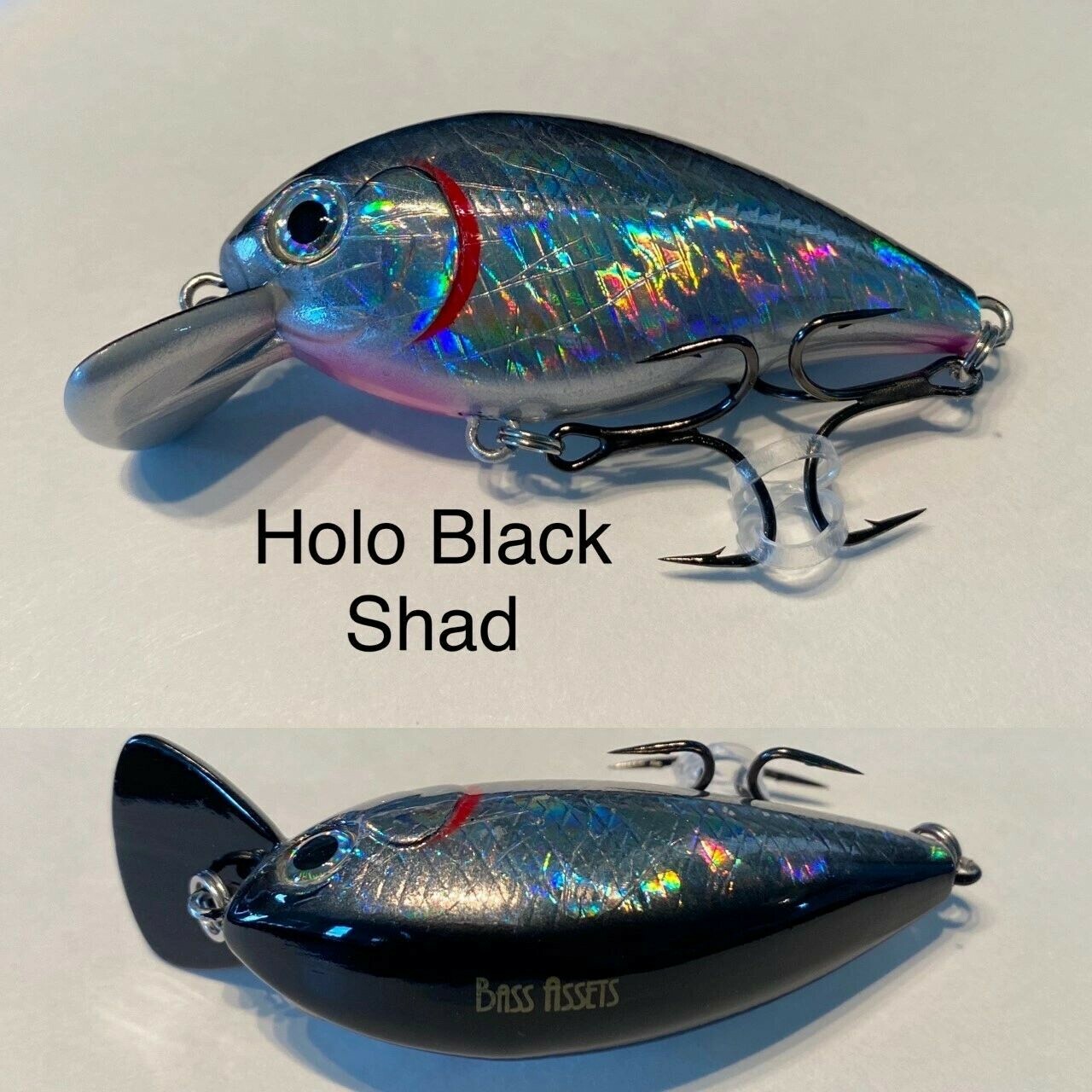 BASS ASSETS KRAKEN 5 HOLO BLACK SHAD BASS ASSETS KRAKEN 5 HOLO BLACK SHAD