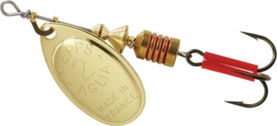 MEPPS AGLIA PLAIN TREBLE IN LINE SPINNER BAIT GOLD BLADE 1/6oz