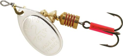 MEPPS AGLIA PLAIN TREBLE IN LINE SPINNER BAIT SILVER BLADE 1/6oz
