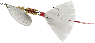 MEPPS AGLIA DRESSED TREBLE IN LINE SPINNER BAIT SILVER/WHITE 1/4oz