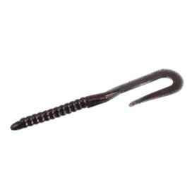 ZOOM MAG U TAIL WORM 7.5"  BLACK/RED GLITTER 15PK