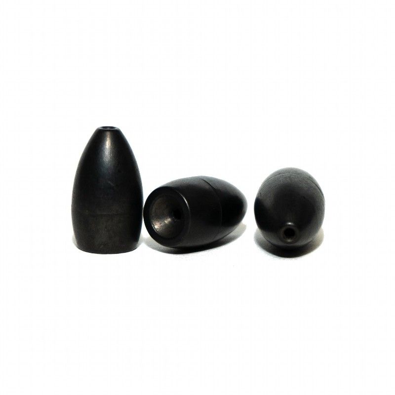 6TH SENSE 3/8 OZ PITCH BLACK TUNGSTEN FLIPPING WEIGHT 3PK