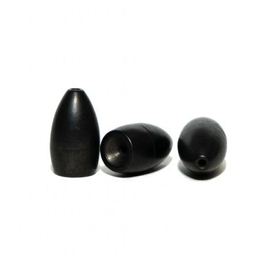 6TH SENSE 1/8OZ PITCH BLACK TUNGSTEN FLIPPING WEIGHT 4PK