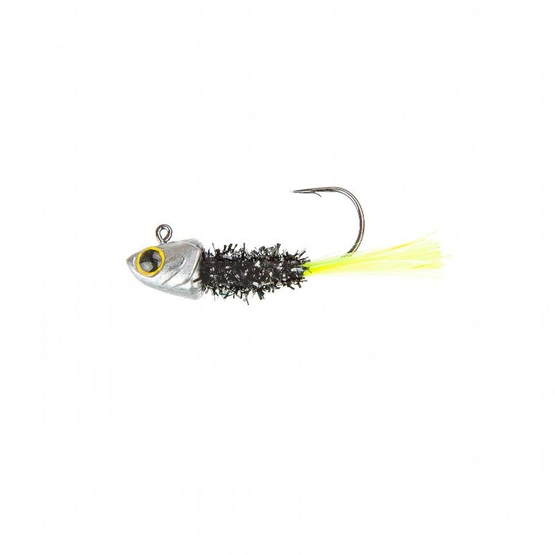 6TH SENSE SPANGLE TINSEL JIGS 1/8OZ BLACK NEON 3PK