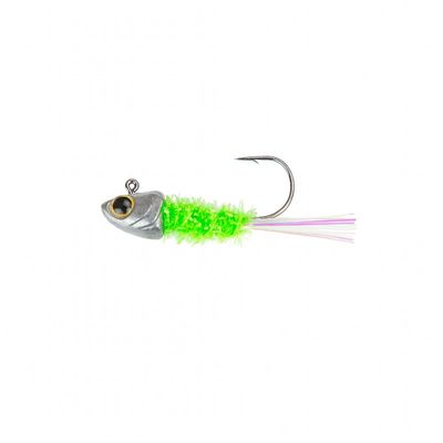 6TH SENSE SPANGLE TINSEL JIGS 1/8OZ CHARTREUSE MINNOW 3PK