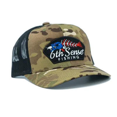 6TH SENSE SNAP BACK BONES OF AMERICA - CAMO/BLACK