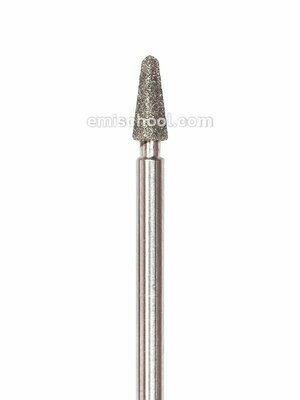 Rounded cone-shaped diamond coated rotary file, 3 mm, abrasiveness