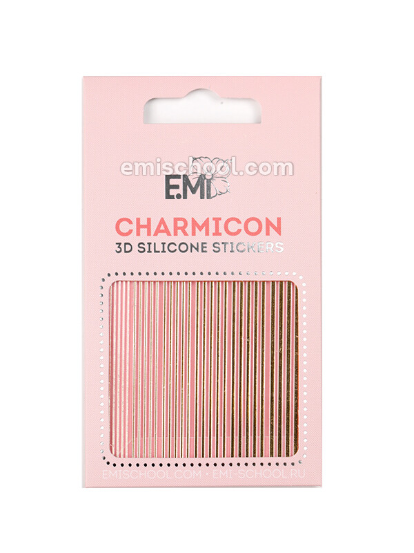 Charmicon 3D Silicone Stickers #117 Lines Gold - COMING SOON!