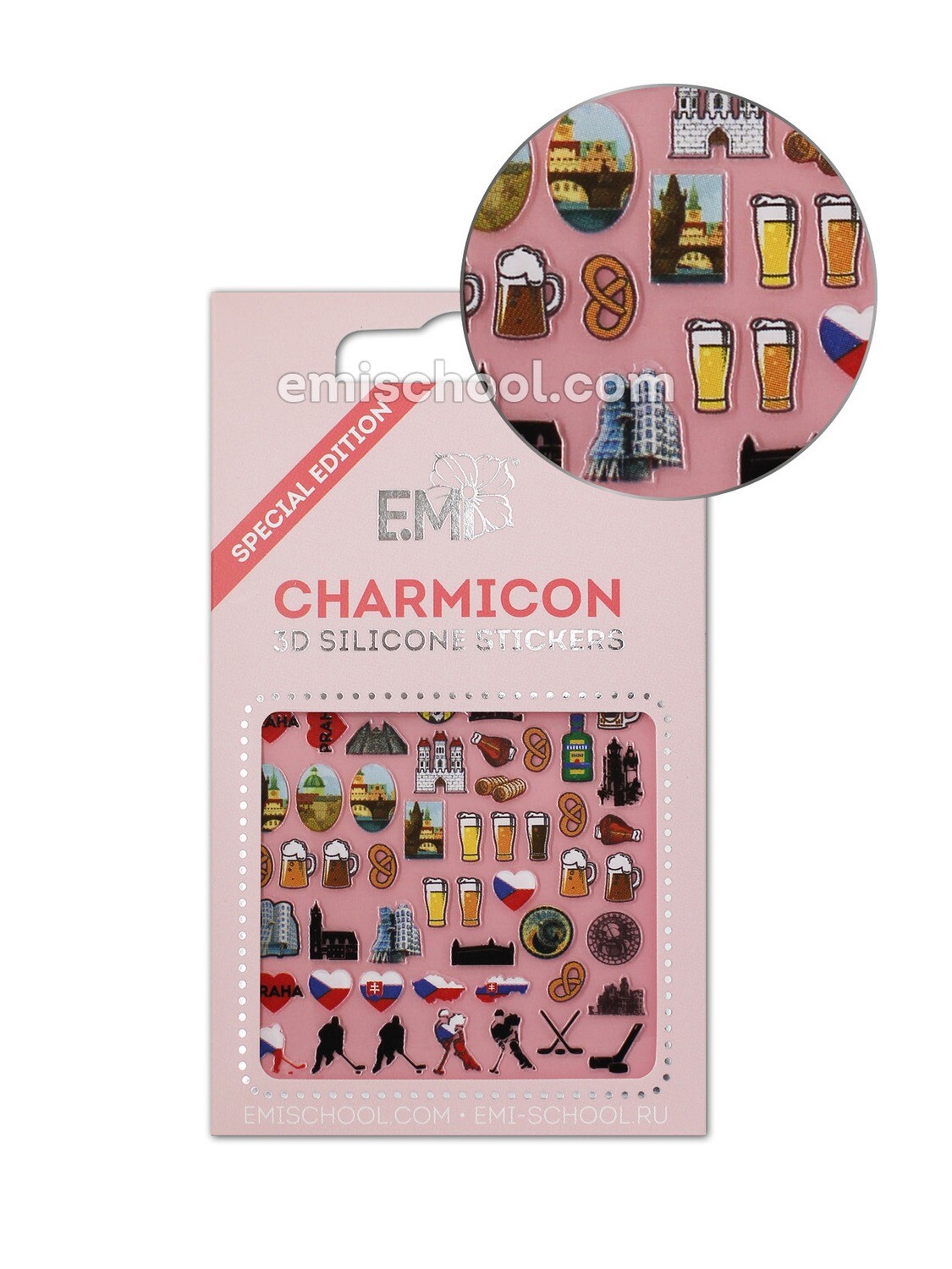 Charmicon 3D Silicone Stickers Czech 2