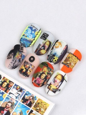 Naildress Slider Design #56 Portrait Painting