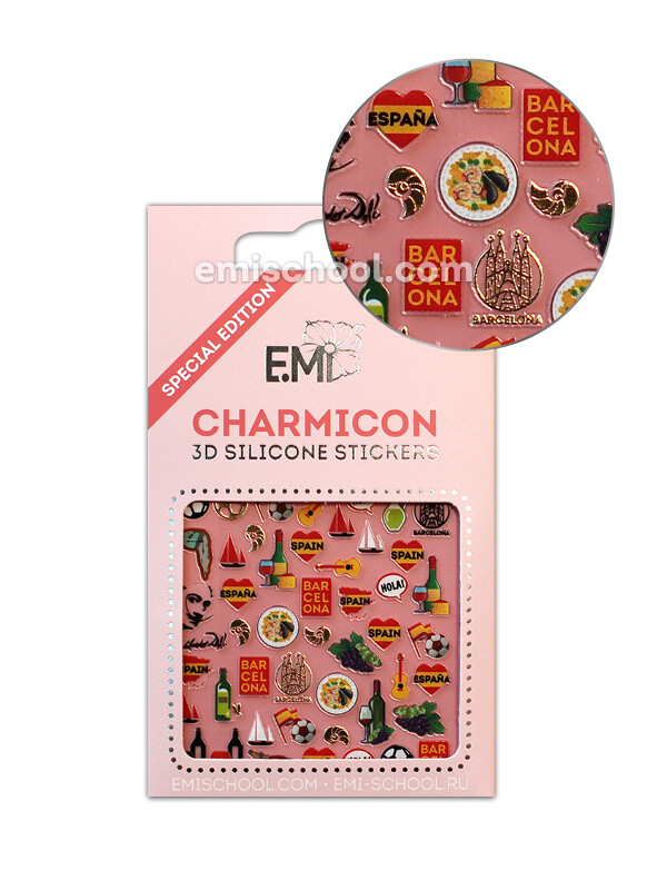 Charmicon 3D Silicone Stickers Spain 2