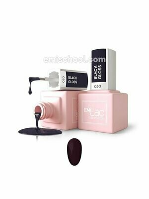 E.MiLac Black Gloss #030, 9/15 ml.