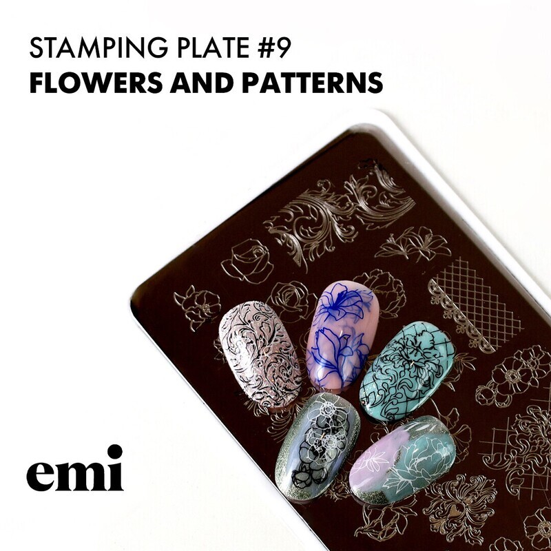 EMI Stamping plate #9 Flowers and patterns