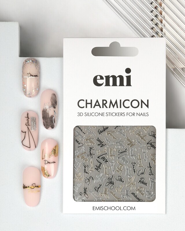 EMI Charmicon 3D Silicone Stickers #228 Italics