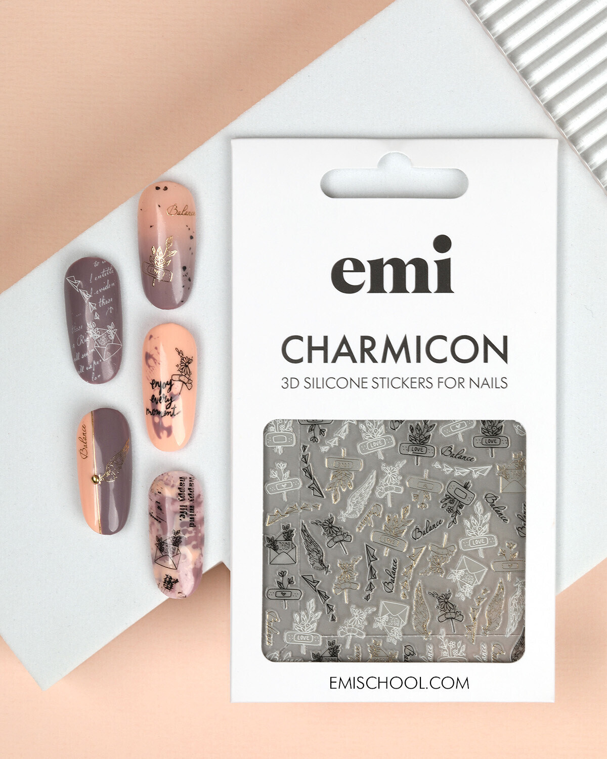 EMI Charmicon 3D Silicone Stickers #229 Love letters