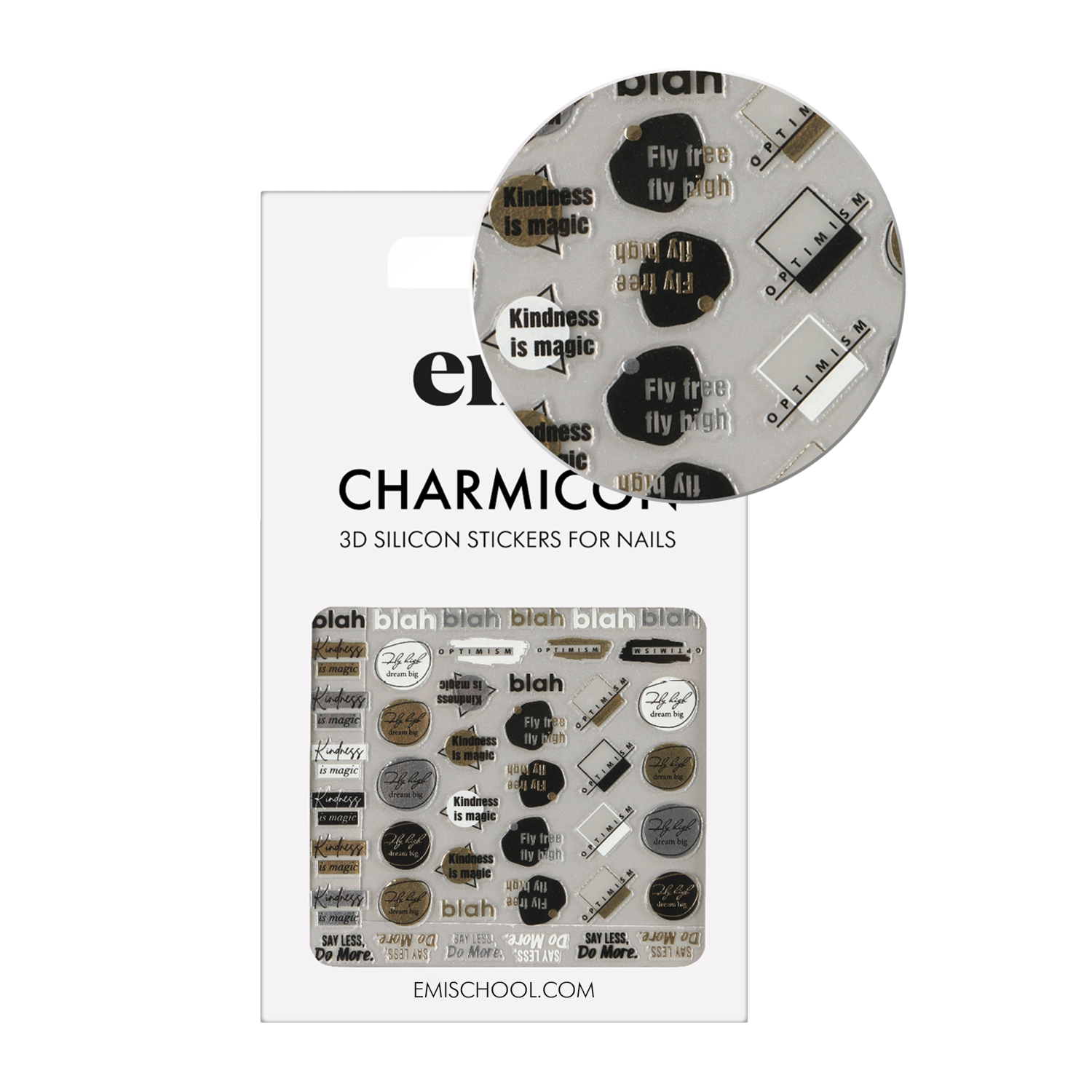 Charmicon 3D Silicone Stickers #242 Dreamy phrases