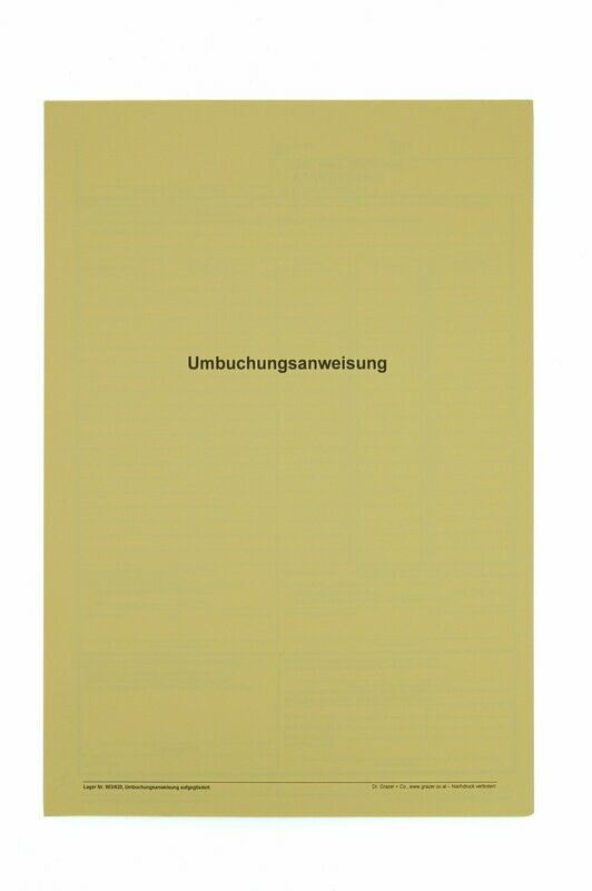 Umbuchungsauftrag aufgegliedert