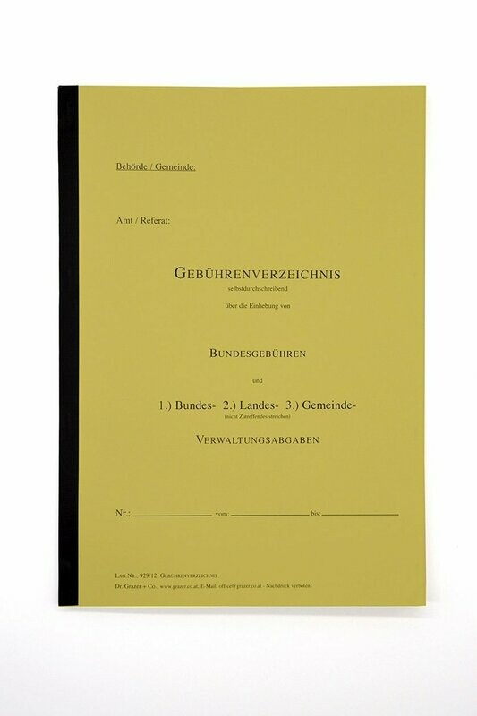 Gebührenverzeichnis