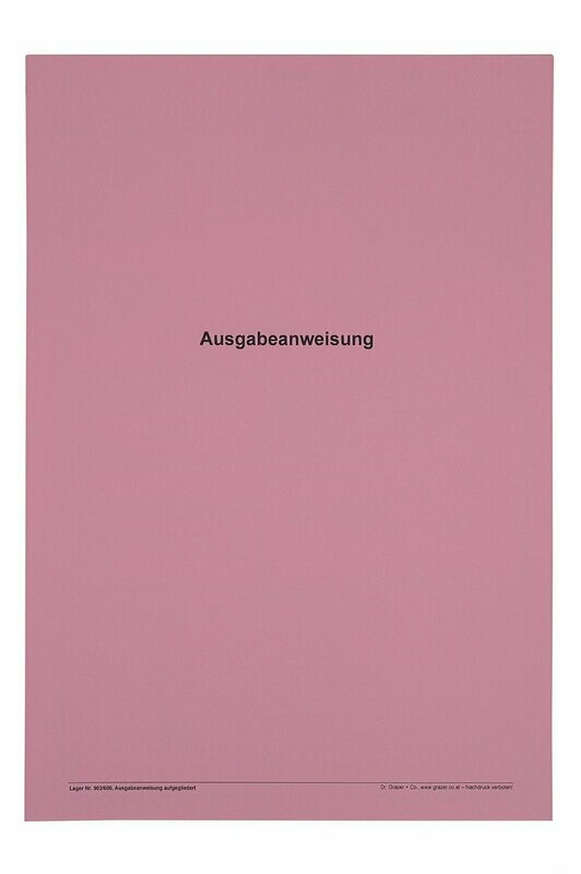 Ausgabeanweisung aufgegliedert