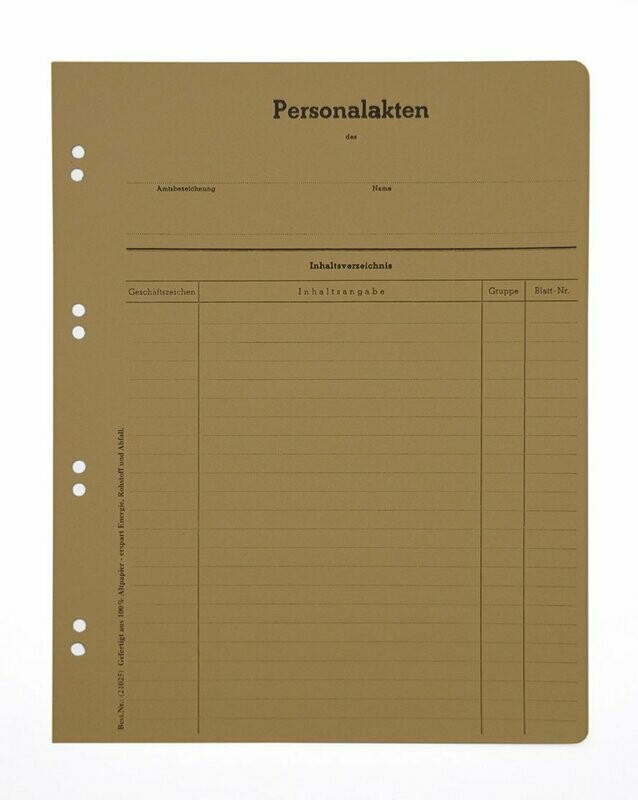 Vorblatt für Personal-Aktenaufteiler