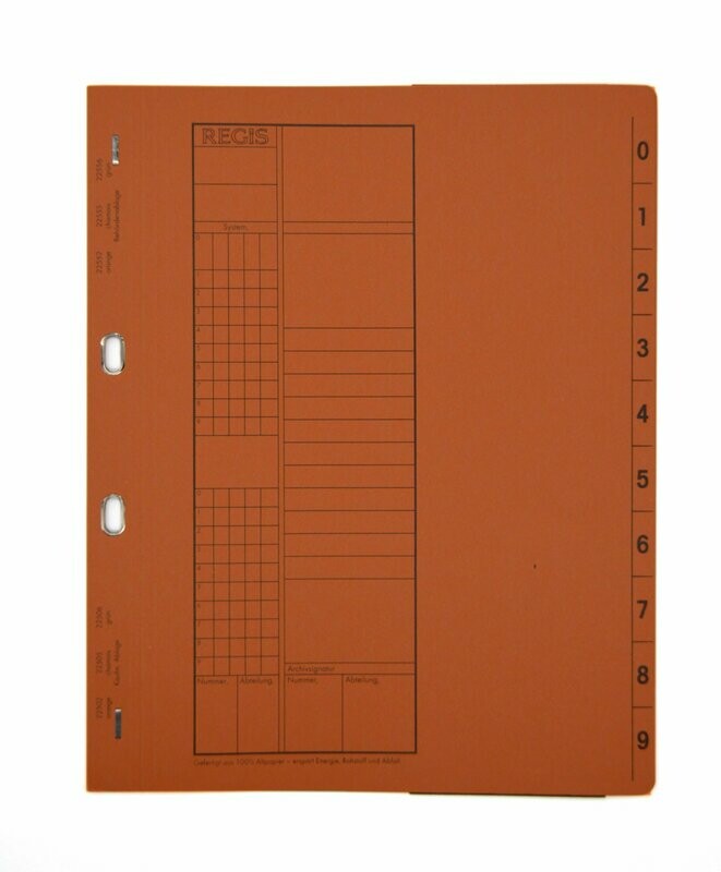 Taschenhefter orange, (rechts)