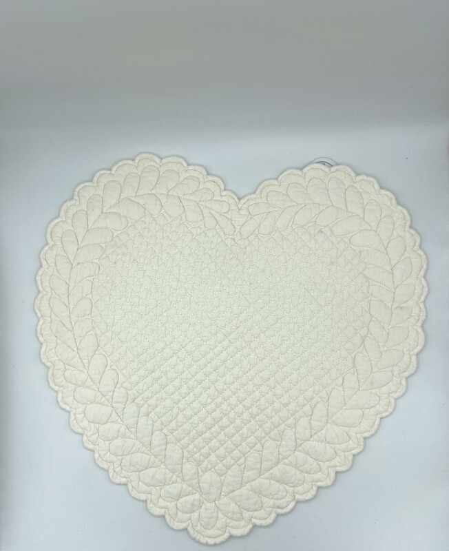 Tovaglietta Cuore Blanc Mariclo’ Bianca