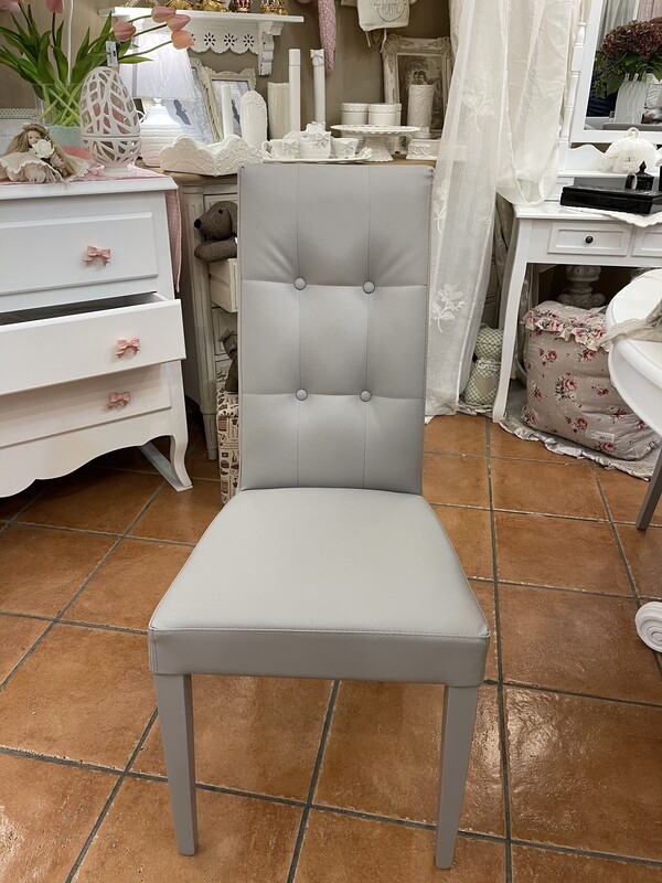 Coppia di Sedie Luxury Elegant Grigia