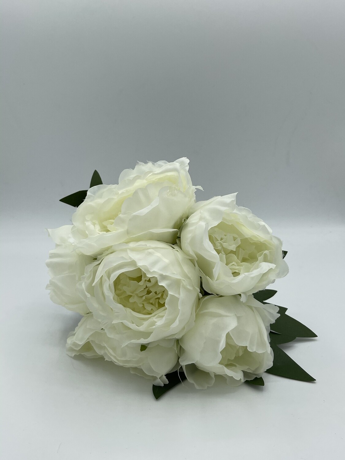 Fascio 6 Peonie Bianche