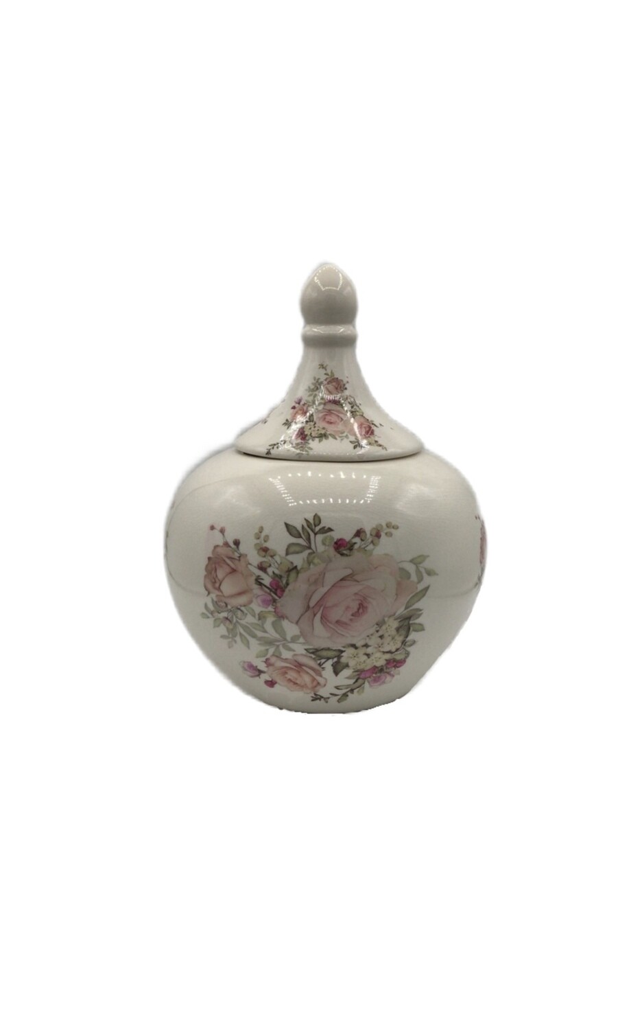 Potiche in Ceramica Con Fiori 29 cm
