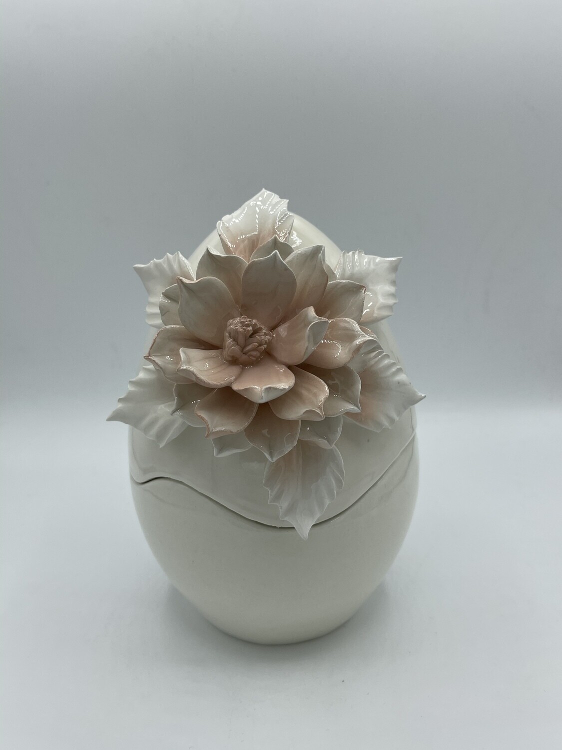 Uovo Con Decoro Rosa 20 cm