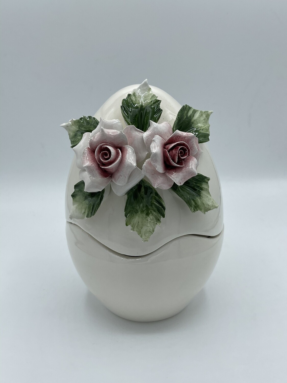 Uovo Con Decoro Rose 20 cm