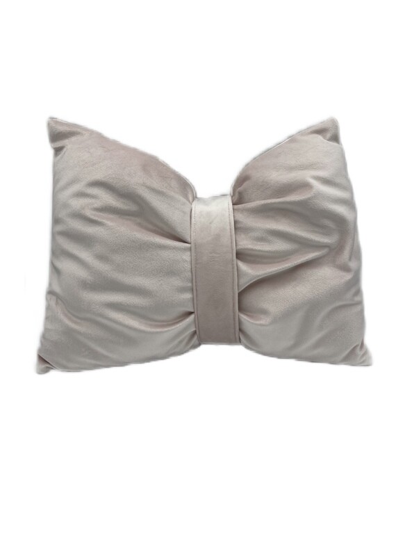Cuscino Fiocco In Velluto Rosa 30 cm