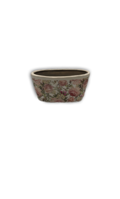 Vaso Ovale Con Fiori 27 cm