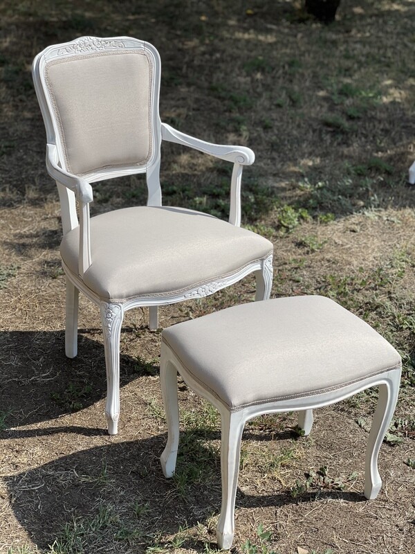 Sgabello Tortora in Legno Shabby