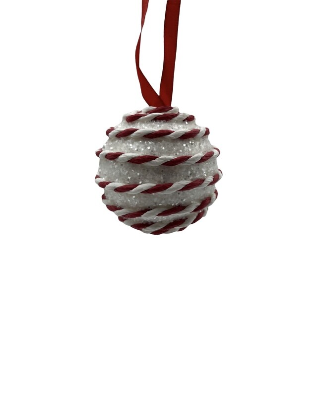 Pallina Dolciume Per Albero Bianca Piccola
