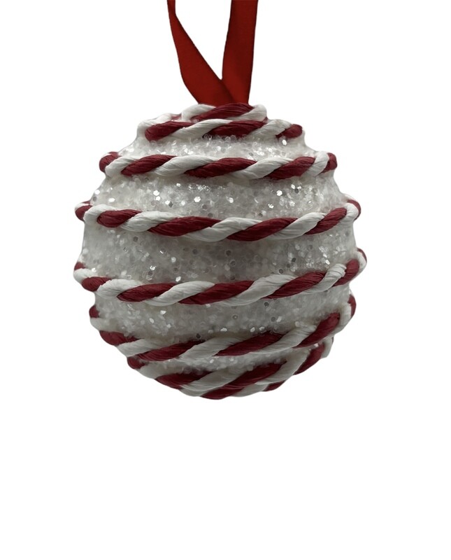 Pallina Dolciume Per Albero Bianca Grande