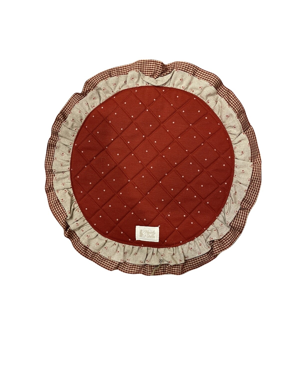 Tovaglietta tonda con balza 40x40 cm