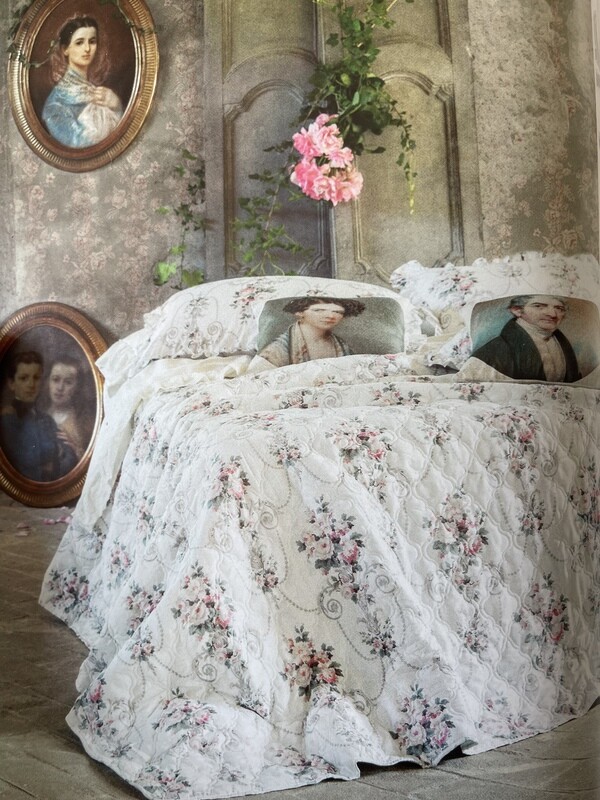 Boutis Vintage Floral Matrimoniale 260x260 Blanc Mariclò
