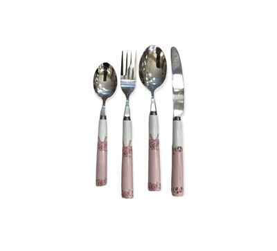 Set Posate 24 pezzi L’Arte di Nacchi Pink Bow in promozione