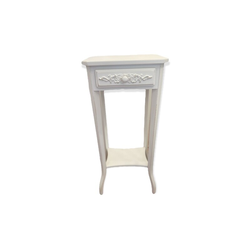 Tavolino con cassetto decoro 83 h cm